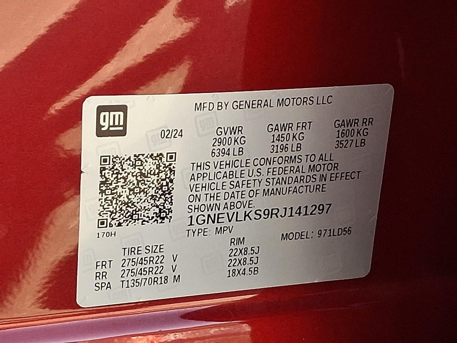 2024 Chevrolet Traverse RS w/2RS