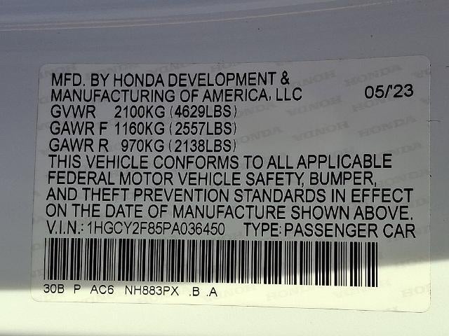 2023 Honda Accord Hybrid Touring Sedan w/o BSI