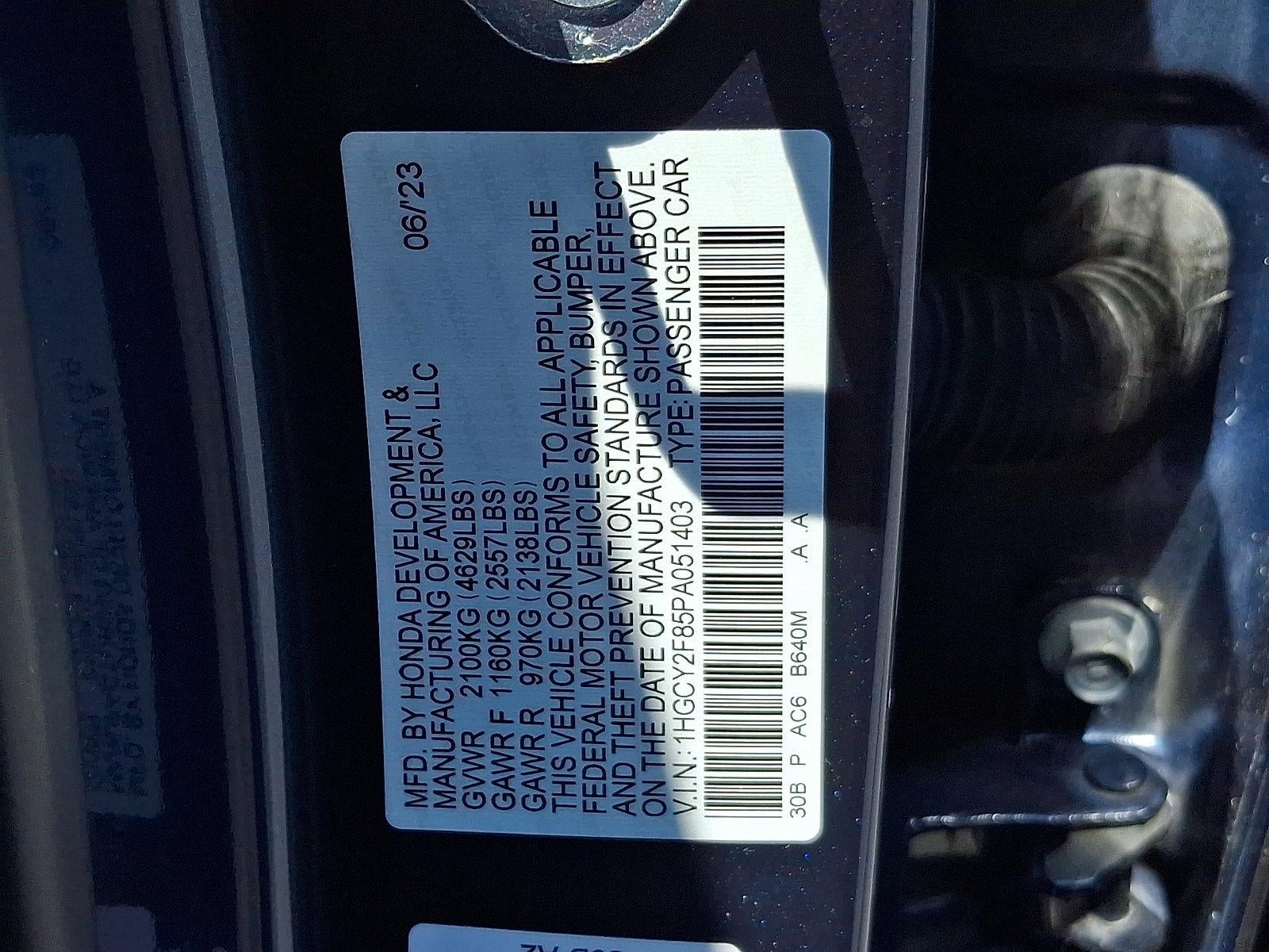 2023 Honda Accord Hybrid Touring Sedan w/o BSI