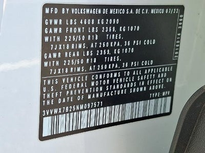 2022 Volkswagen Taos SE 4MOTION