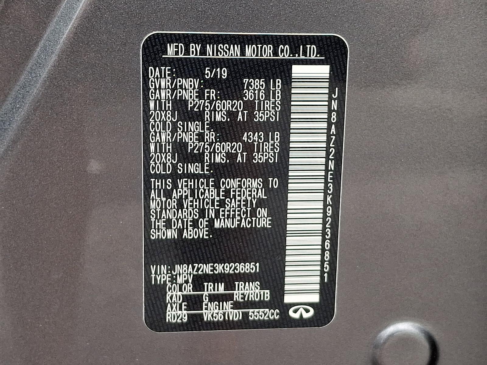 2019 INFINITI QX80 LUXE AWD