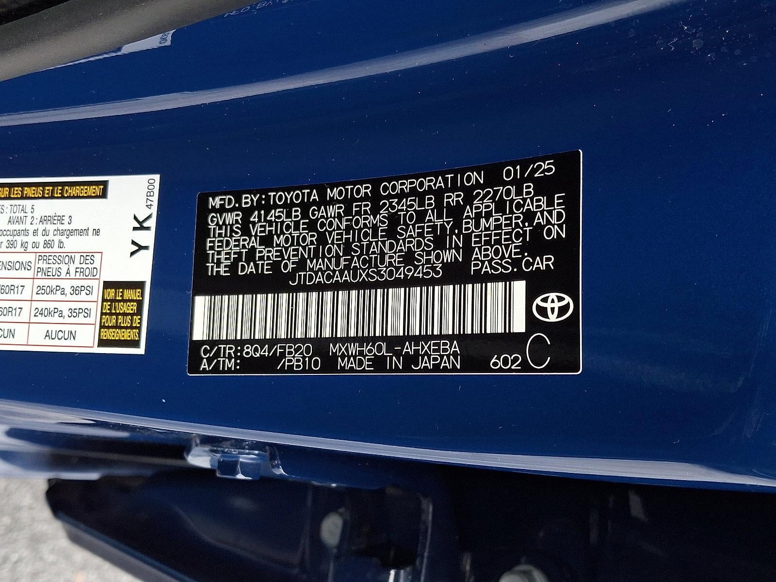 2025 Toyota Prius LE (Natl)