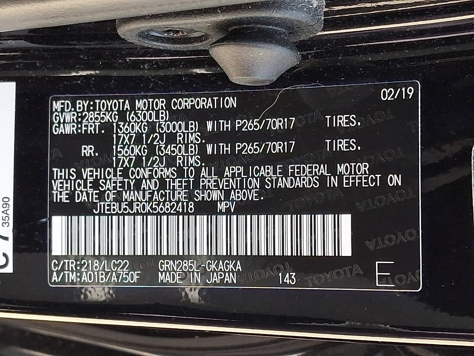 2019 Toyota 4Runner TRD Off Road Premium 4WD (Natl)