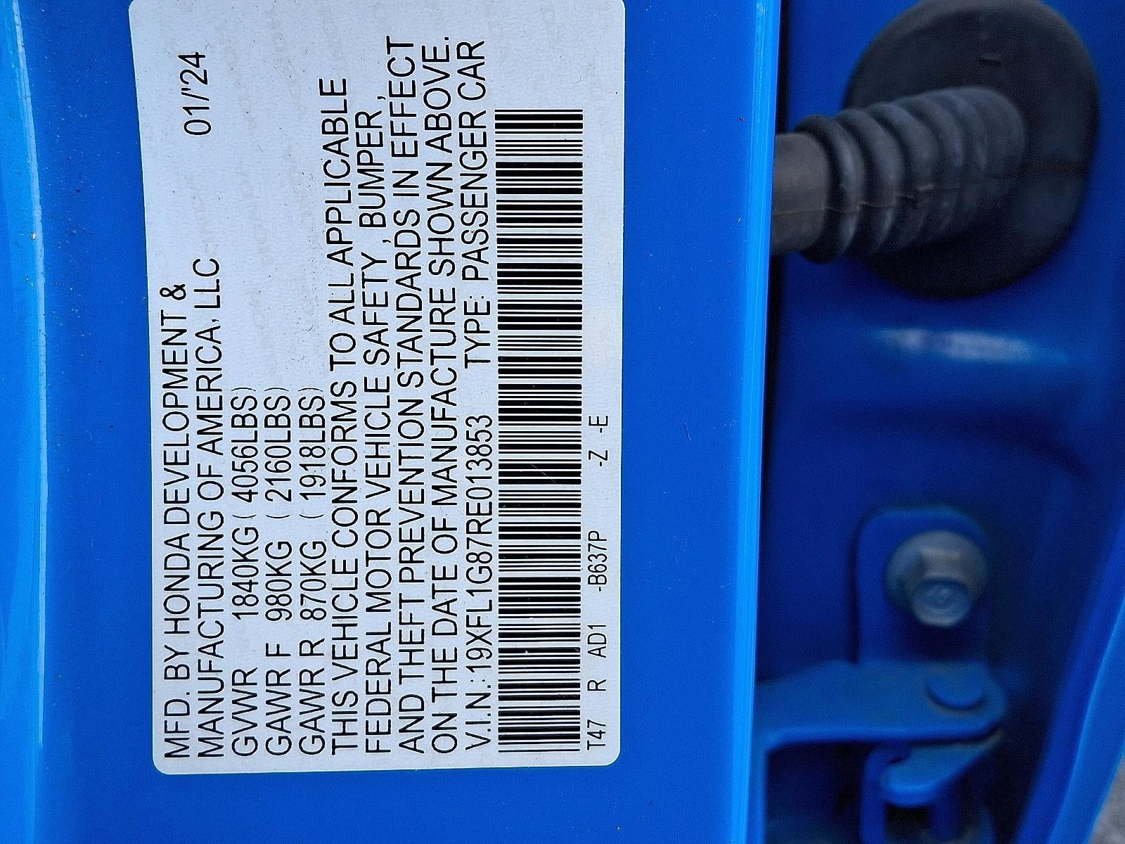 2024 Honda Civic Hatchback Sport Touring Manual