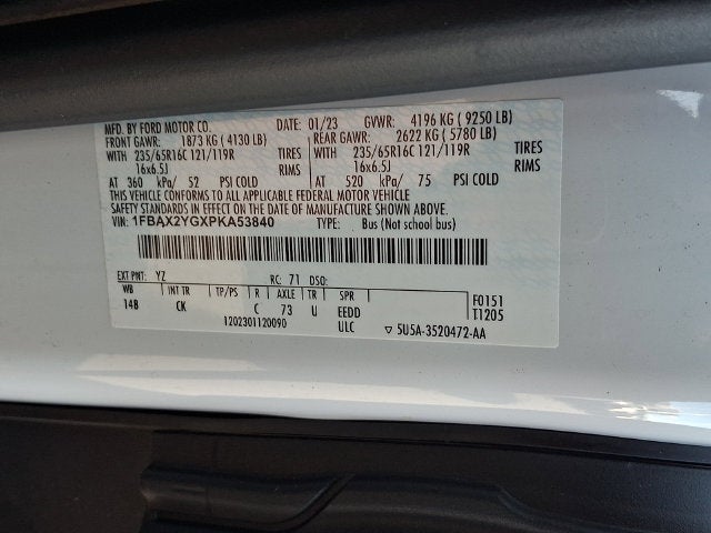 2023 Ford Transit Passenger Wagon T-350 148" Low Roof XLT RWD