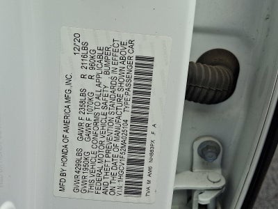 2021 Honda Accord Sedan EX-L 1.5T CVT