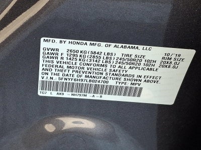 2020 Honda Pilot Touring 8-Passenger AWD