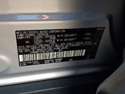 2022 Toyota RAV4 Hybrid XLE AWD (Natl)