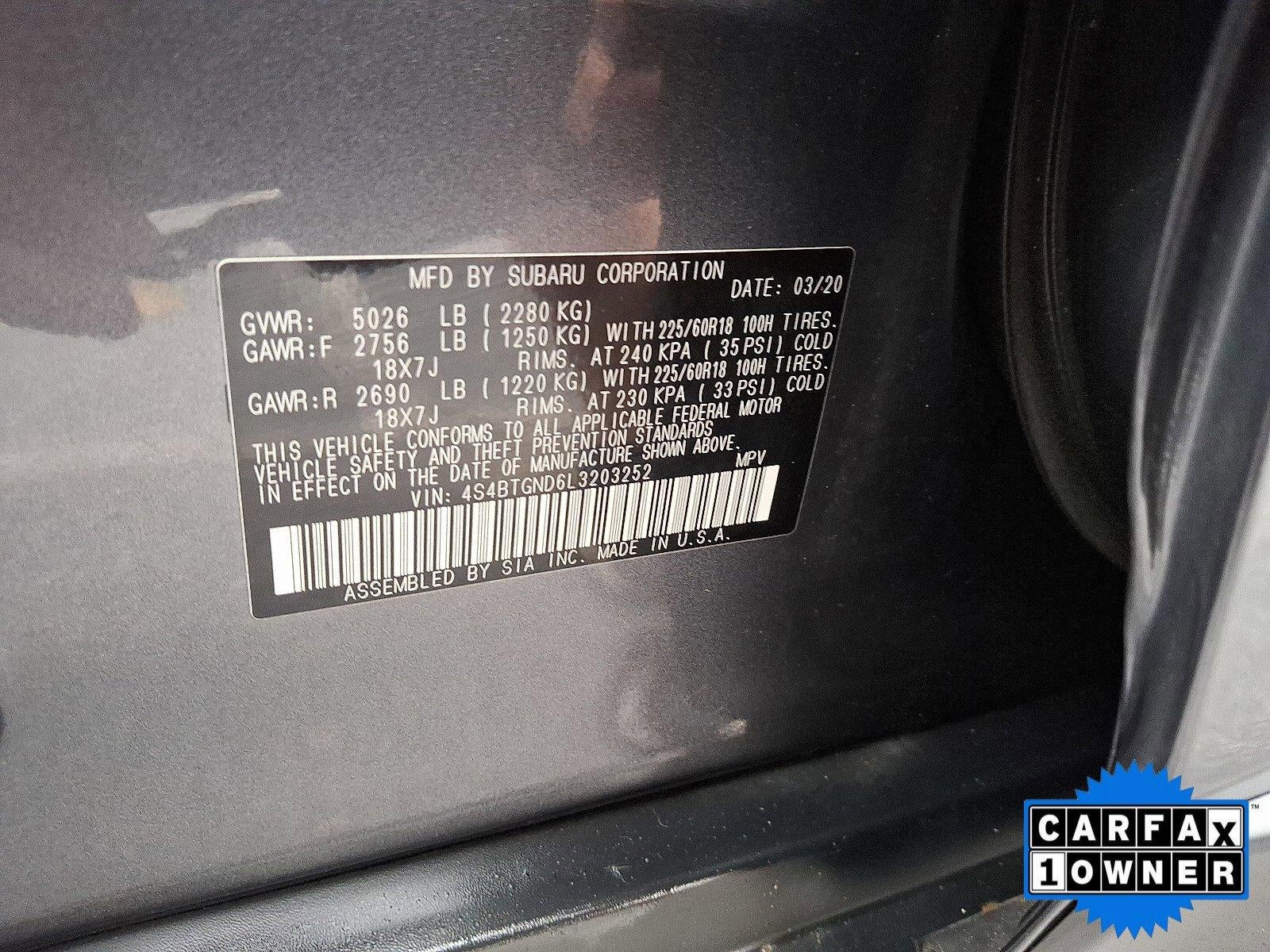 2020 Subaru Outback Limited XT CVT