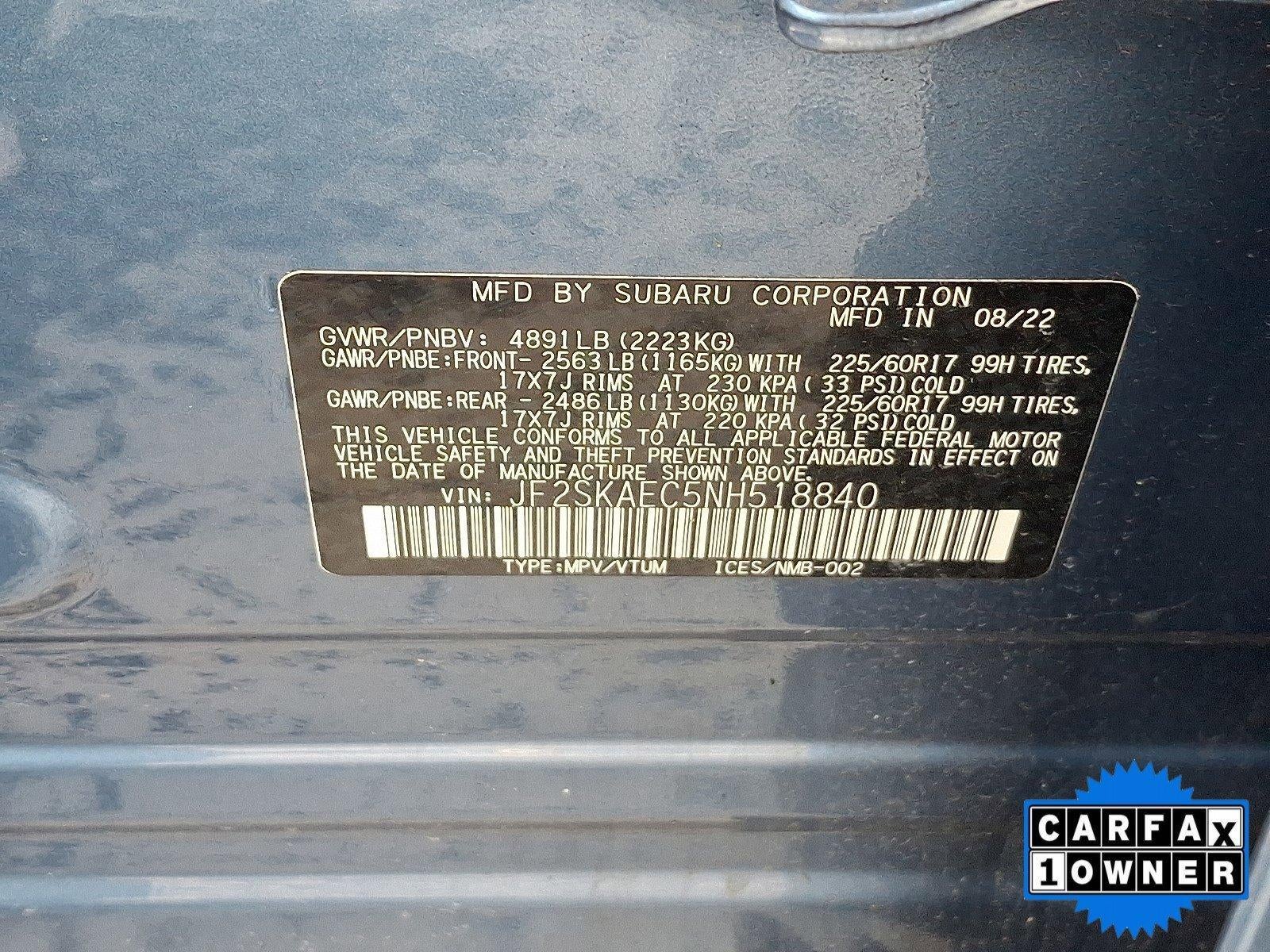 2022 Subaru Forester Premium CVT