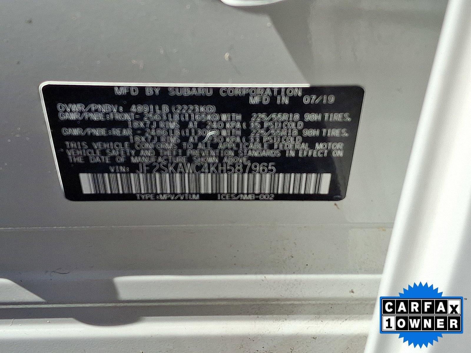 2019 Subaru Forester 2.5i Touring