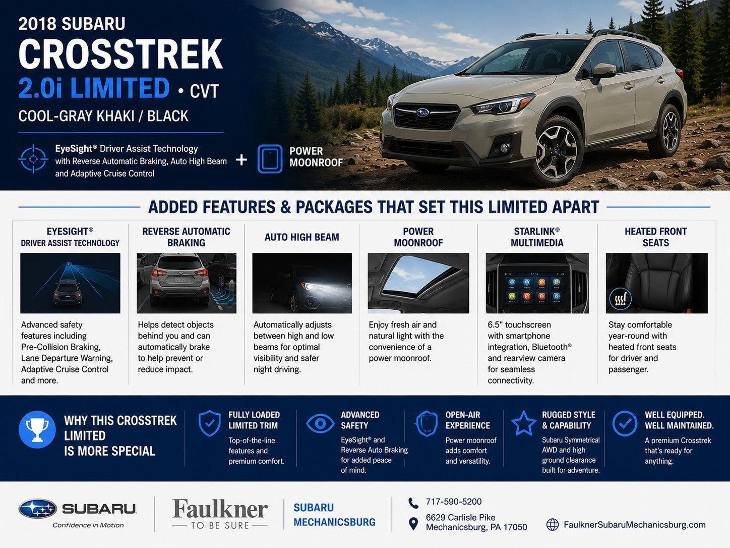 2018 Subaru Crosstrek 2.0i Limited CVT