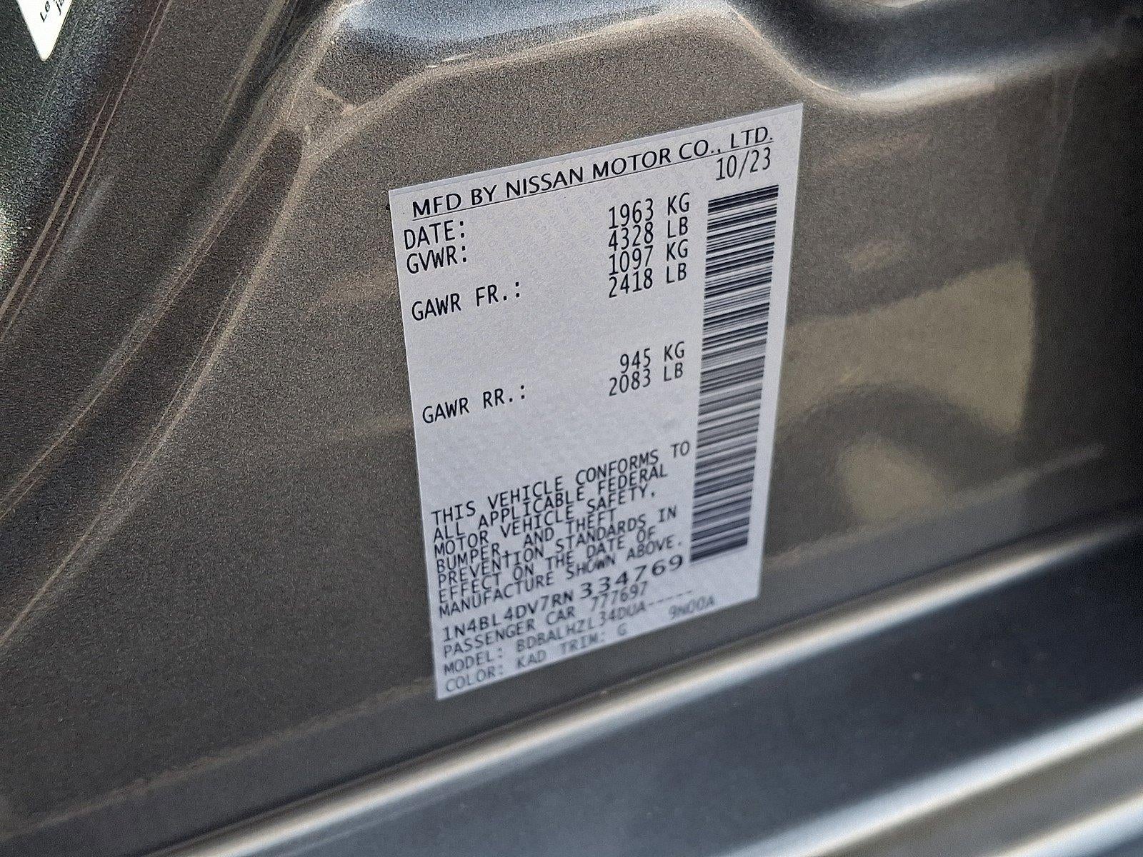 2024 Nissan Altima 2.5 SV Sedan