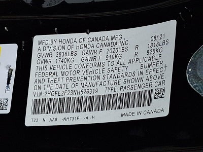 2022 Honda Civic Sedan LX CVT