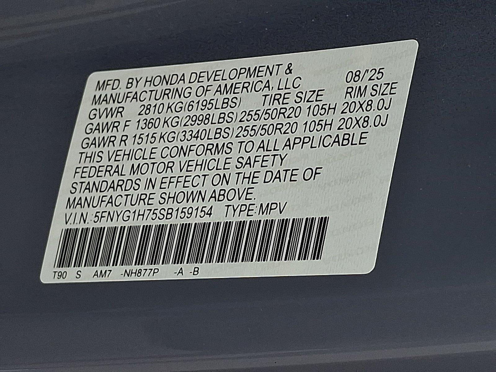 2025 Honda Pilot Touring AWD