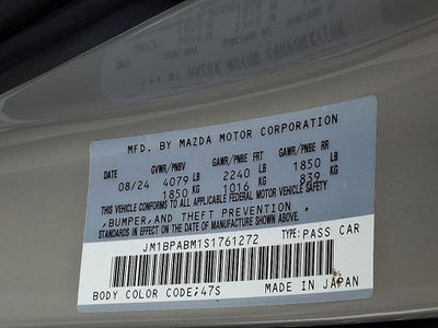 2025 Mazda Mazda3 Sedan 2.5 S Select Sport FWD