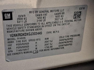 2016 Chevrolet Traverse FWD 1LT