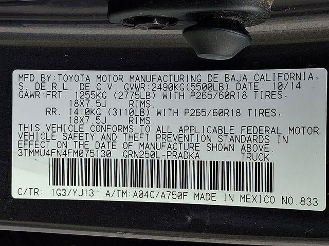 2015 Toyota Tacoma 4WD Double Cab Long Bed V6 Automatic (Natl)