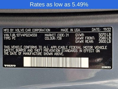 2023 Volvo S60 B5 AWD Core Dark Theme