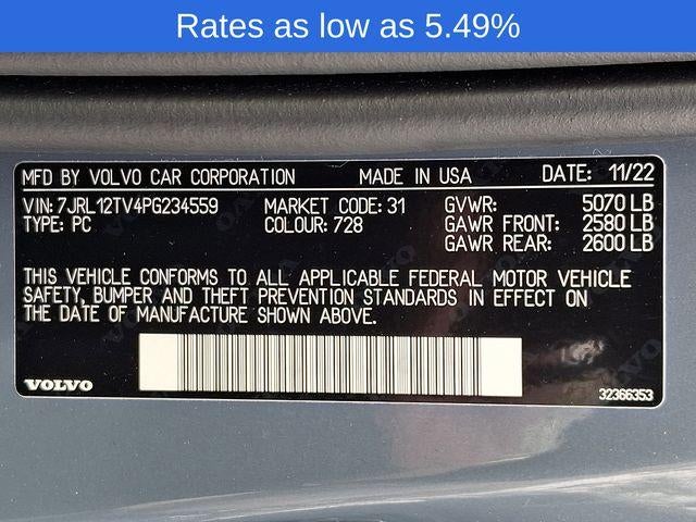 2023 Volvo S60 B5 AWD Core Dark Theme