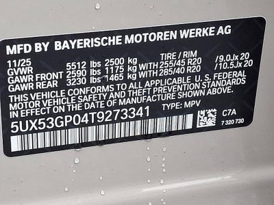 2026 BMW X3 30 xDrive Sports Activity Vehicle