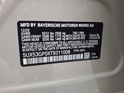2026 BMW X3 30 xDrive Sports Activity Vehicle