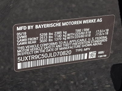 2018 BMW X3 xDrive30i Sports Activity Vehicle