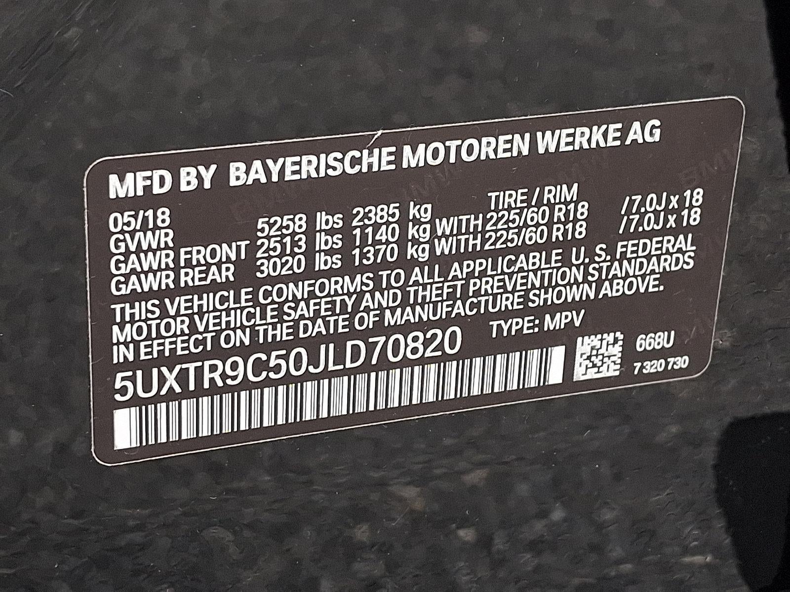 2018 BMW X3 xDrive30i Sports Activity Vehicle