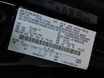 2018 Ford Focus SE Sedan