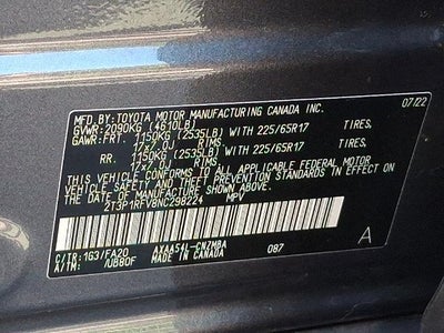 2022 Toyota RAV4 XLE AWD (Natl)