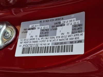 2016 Mazda Mazda MX-5 Miata 2dr Conv Man Grand Touring