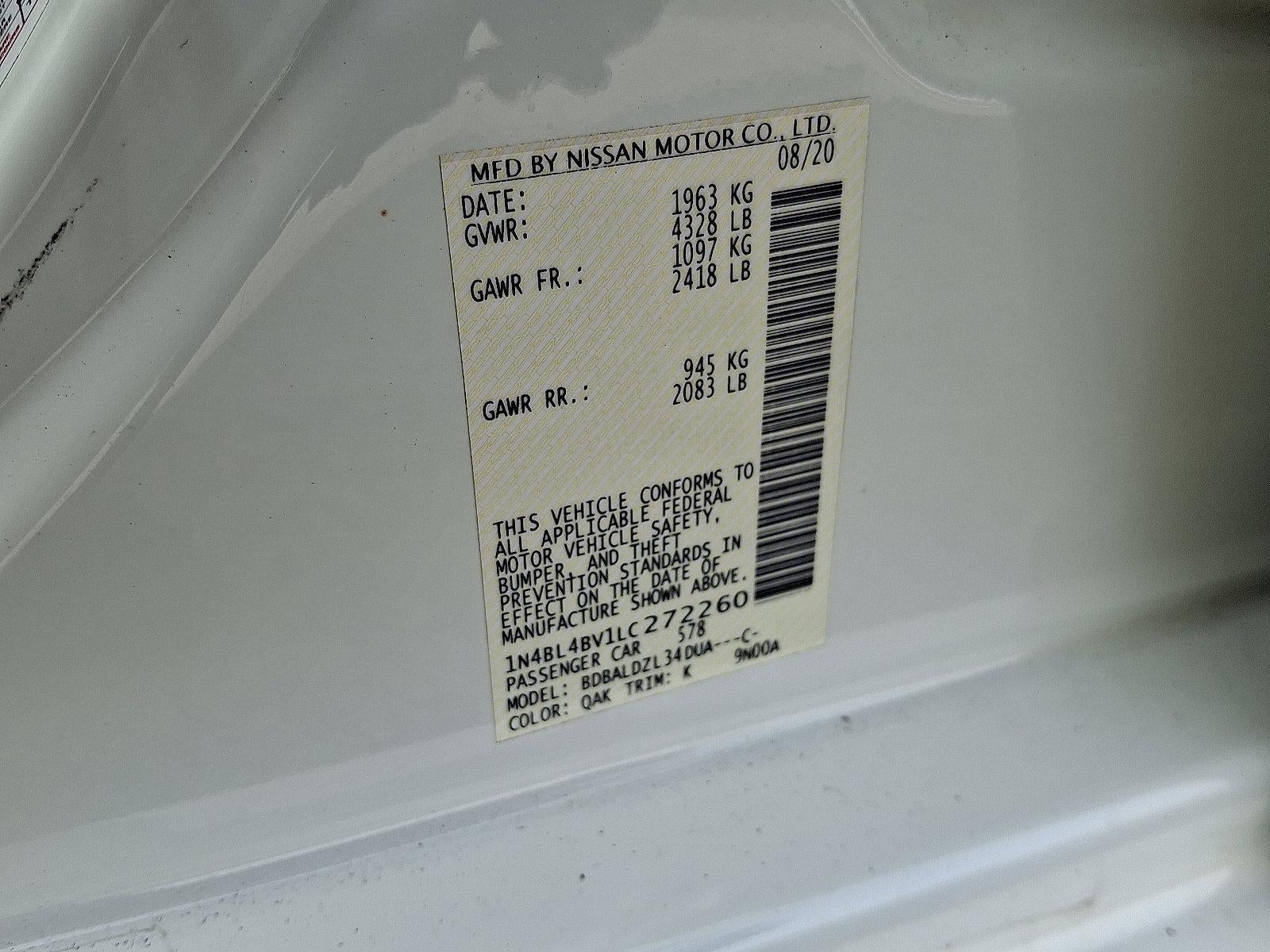 2020 Nissan Altima S