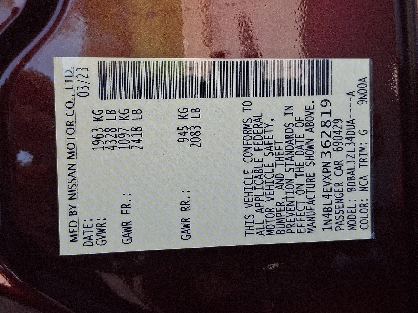 2023 Nissan Altima SL