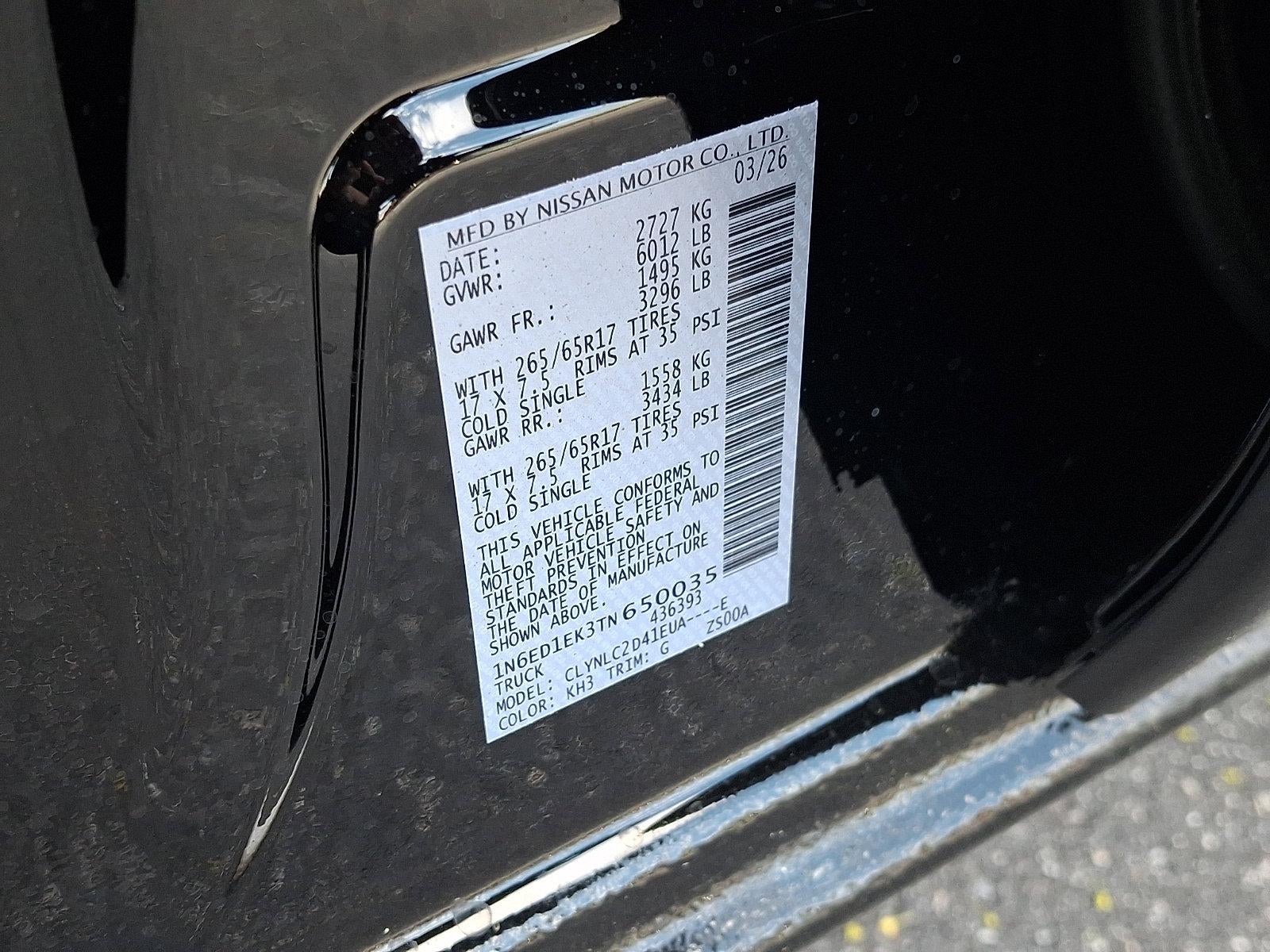 2026 Nissan Frontier Crew Cab SV