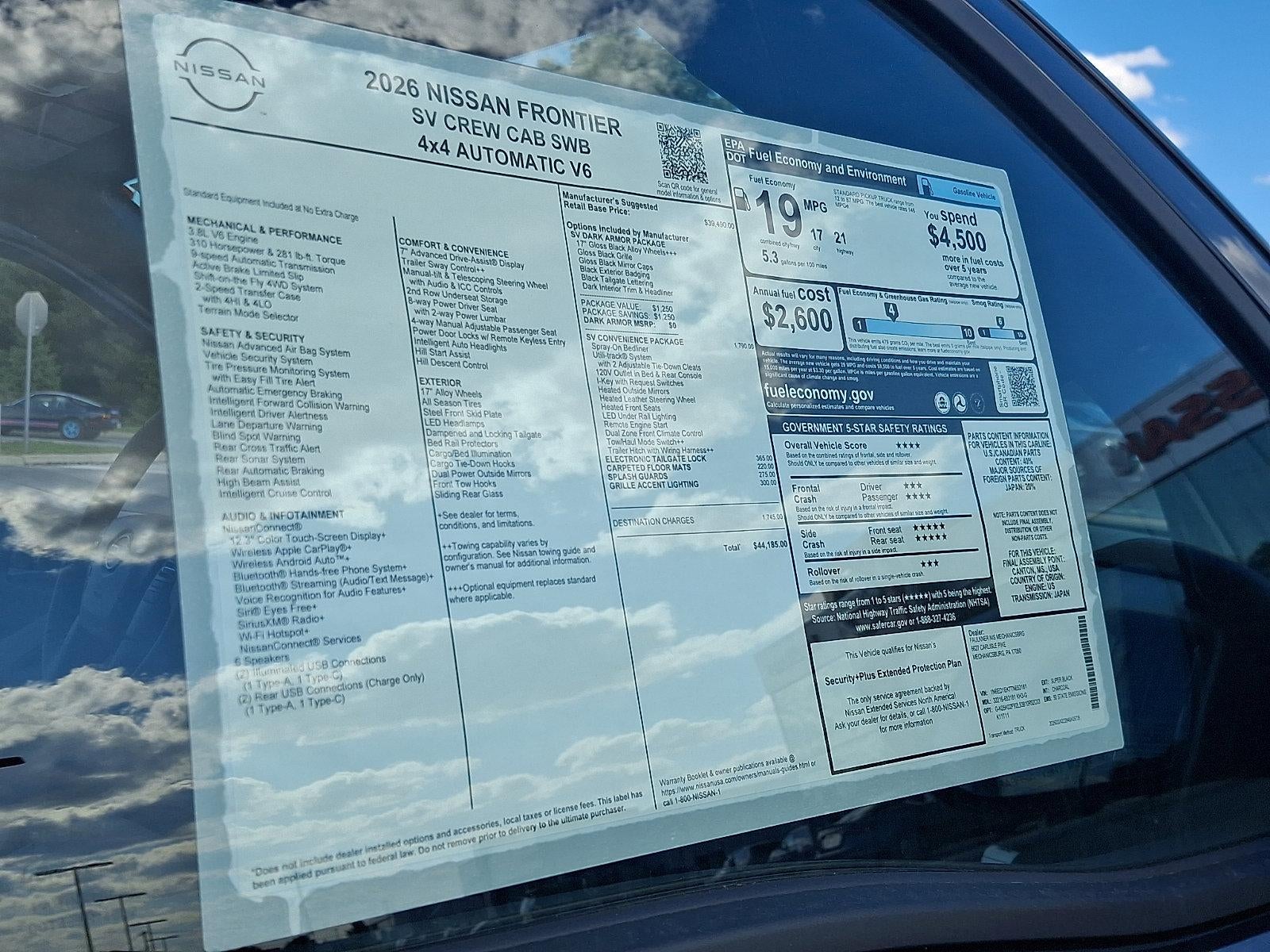 2026 Nissan Frontier Crew Cab SV