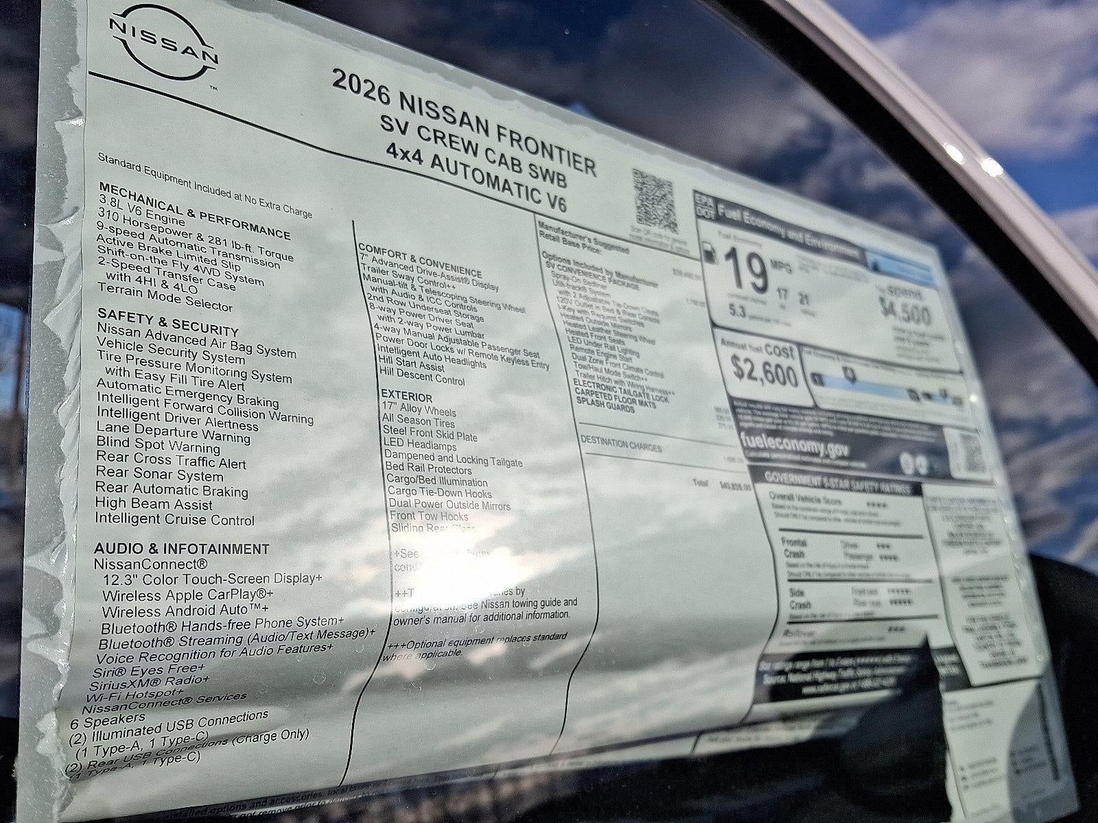 2026 Nissan Frontier Crew Cab SV