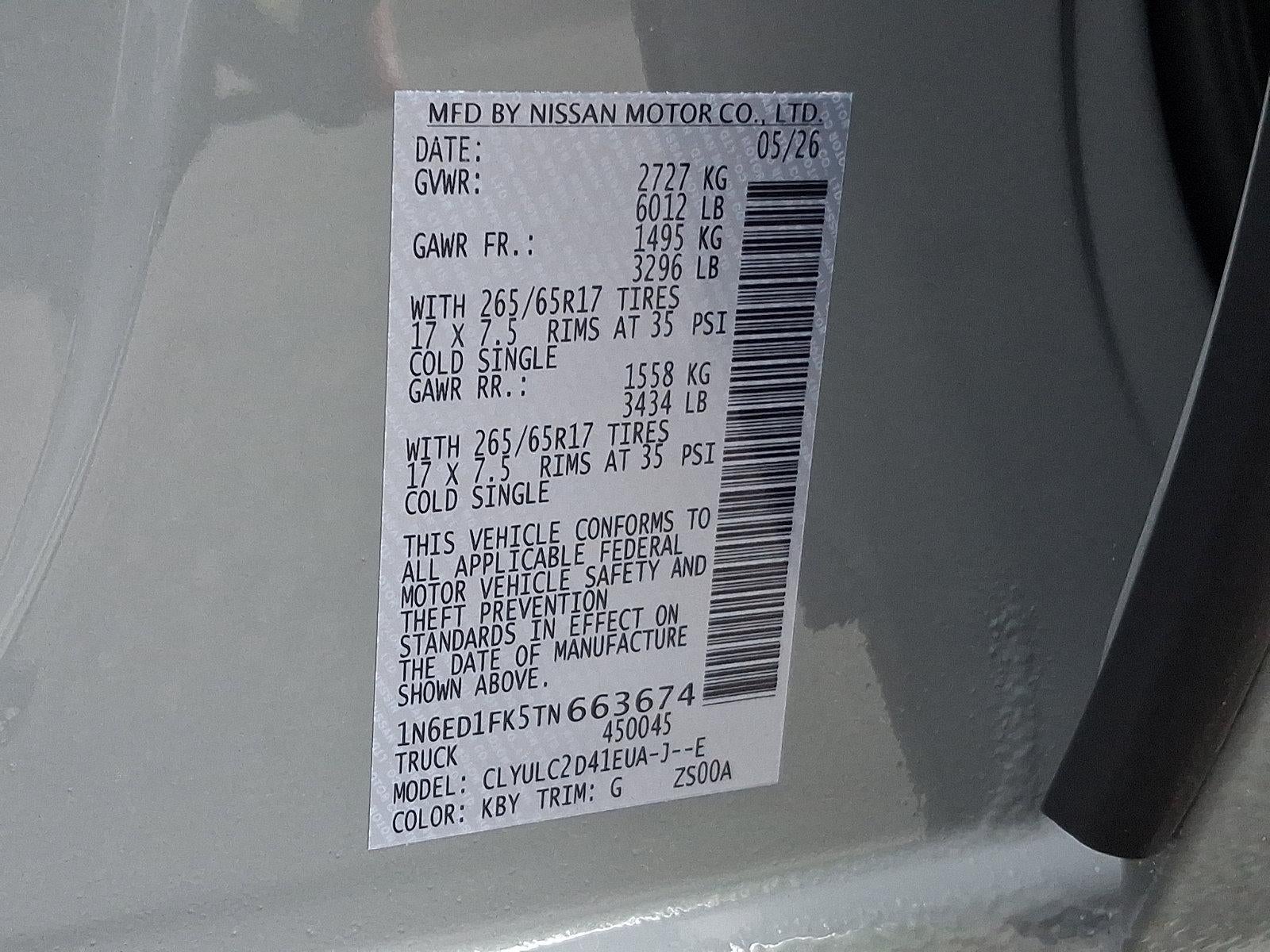 2026 Nissan Frontier Crew Cab SV Long Bed