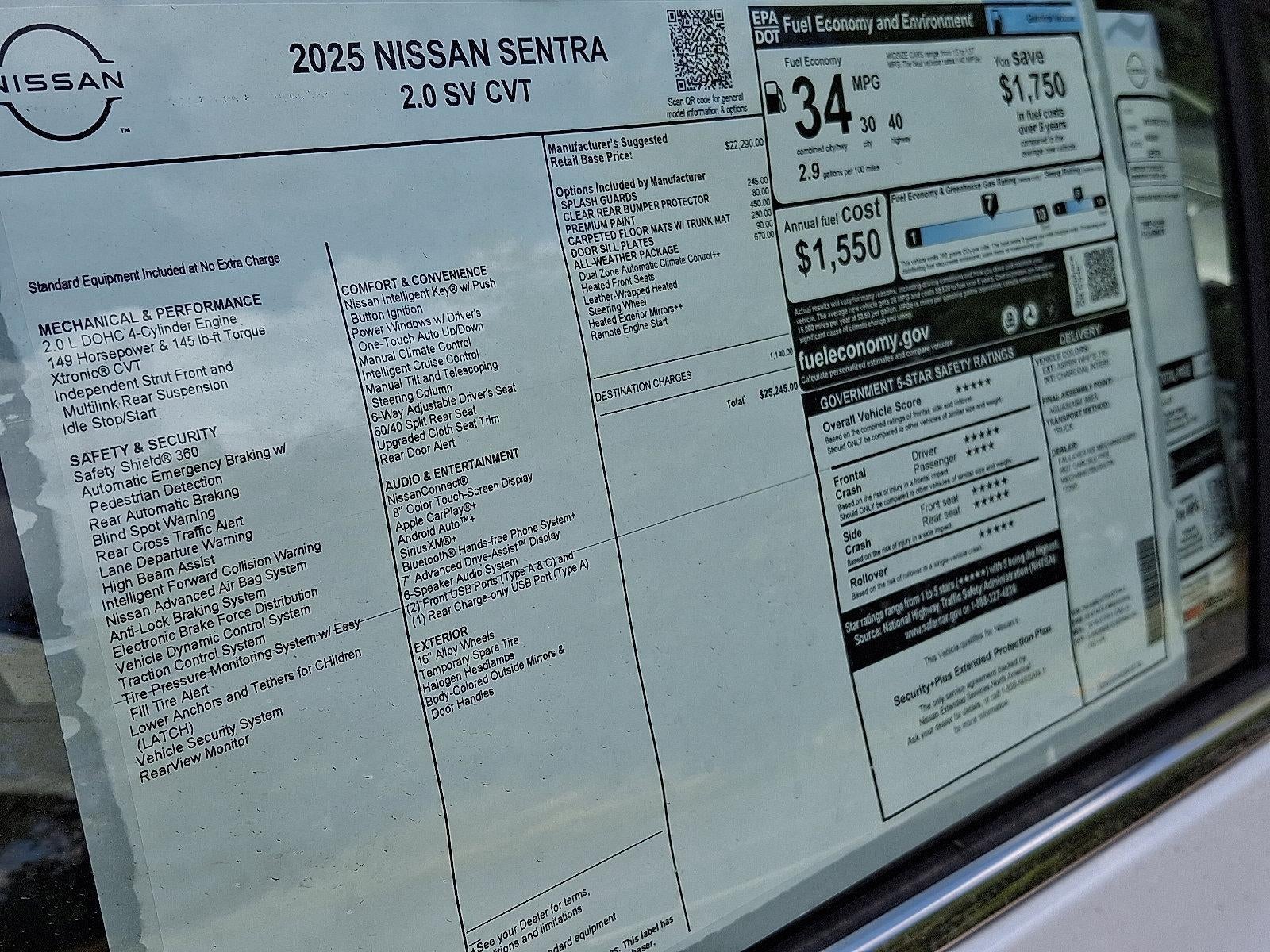 2025 Nissan Sentra SV