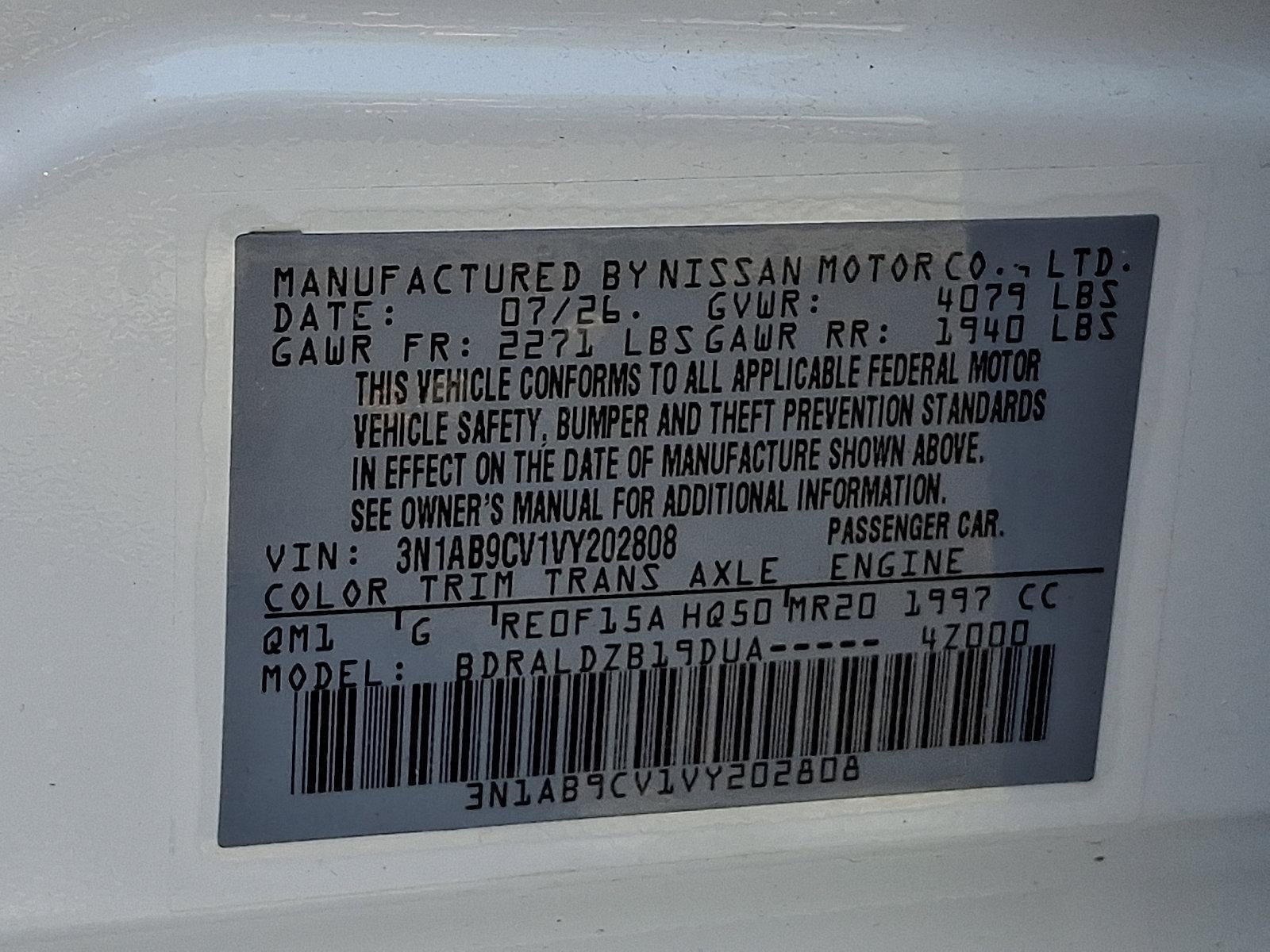 2027 Nissan Sentra SV