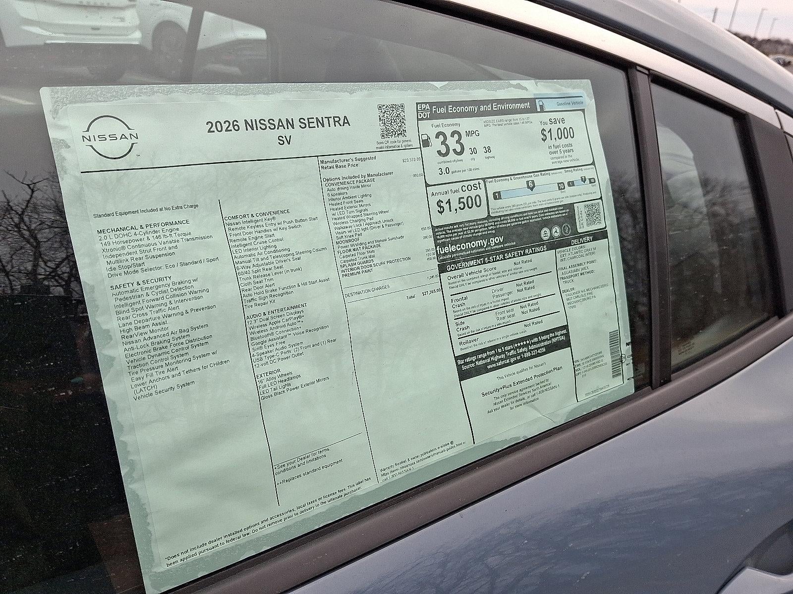 2026 Nissan Sentra SV