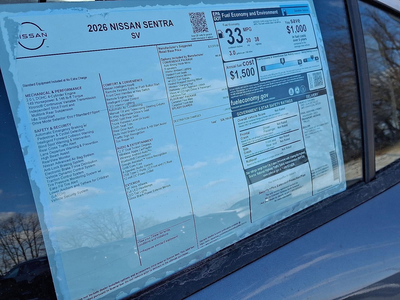 2026 Nissan Sentra SV