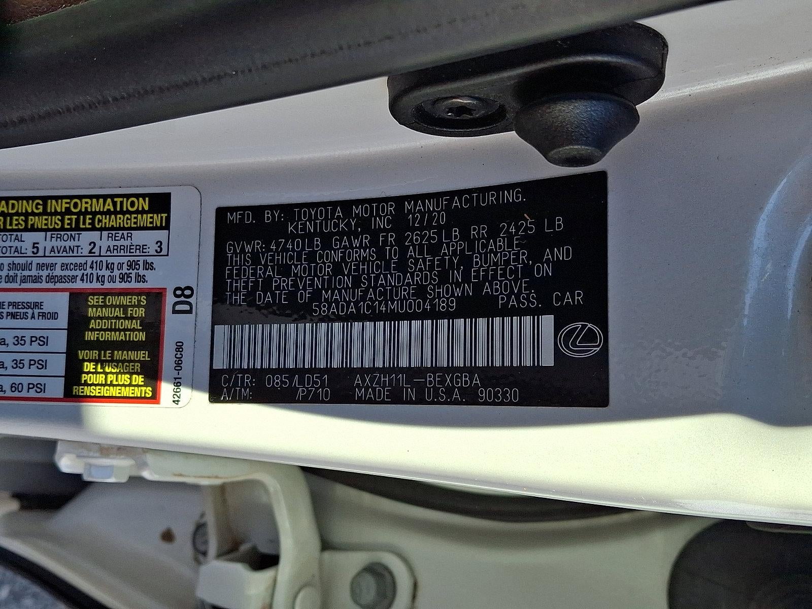 2021 Lexus ES 300h FWD