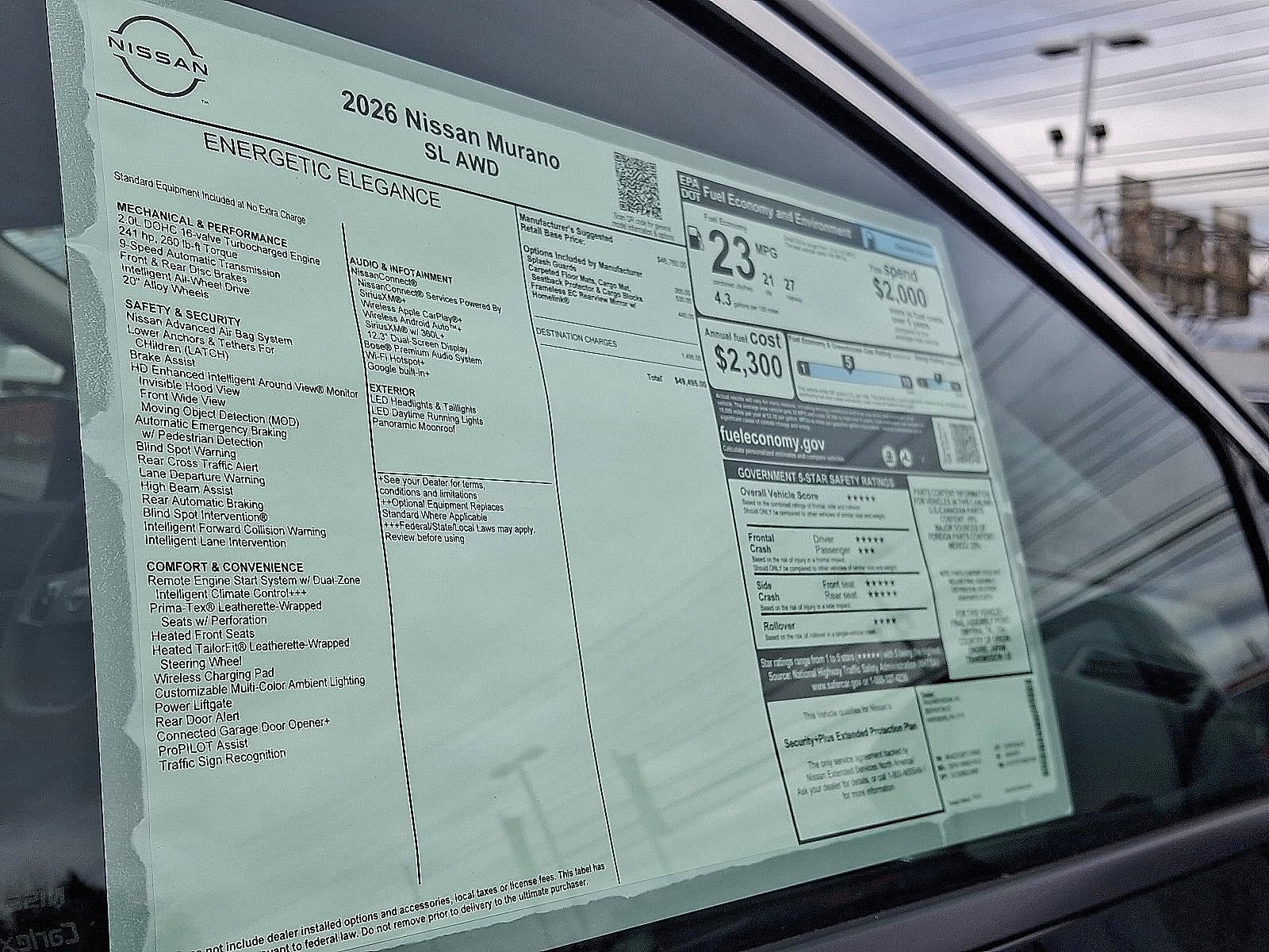 2026 Nissan Murano AWD SL *Ltd Avail*