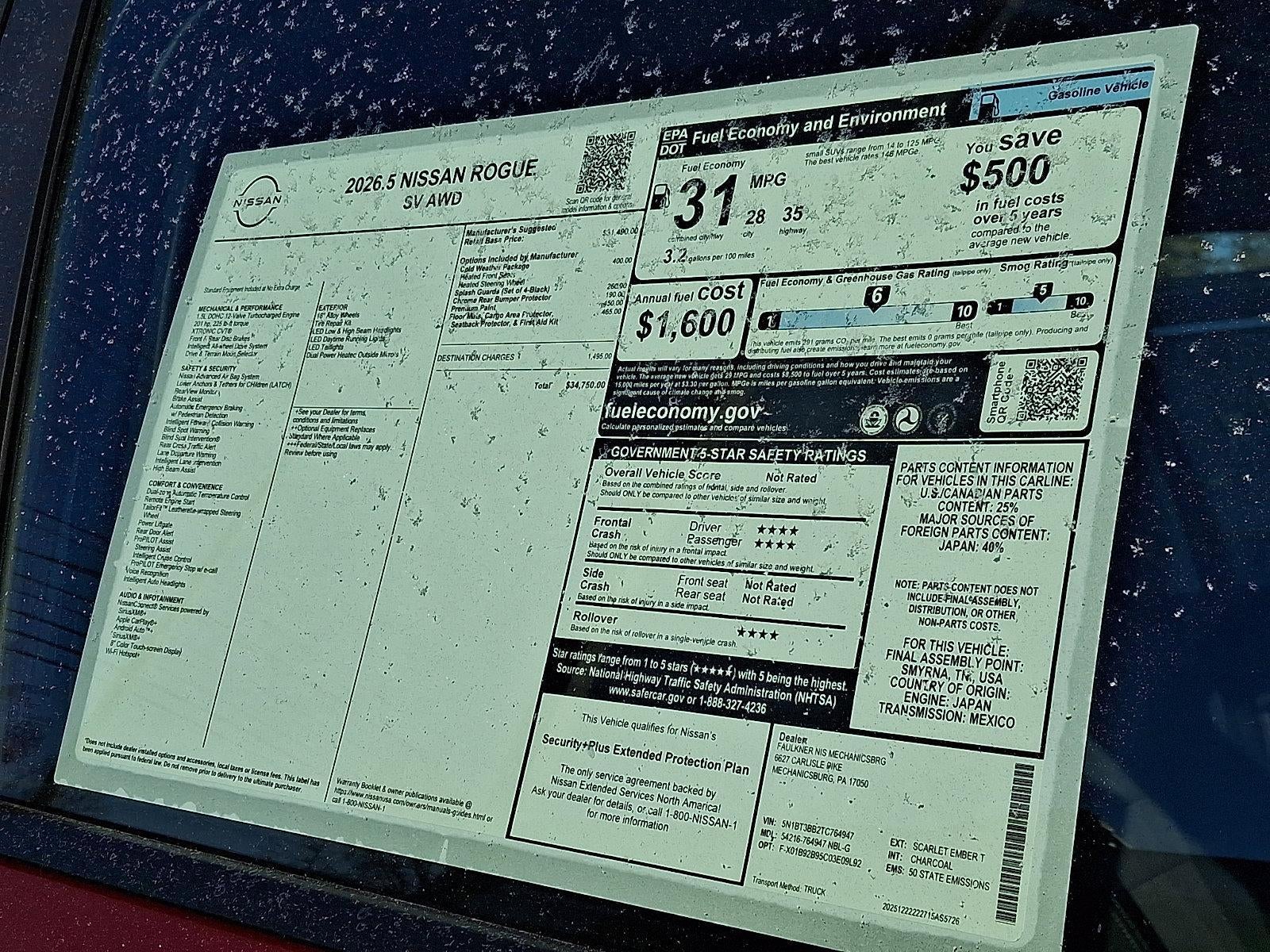 2026 Nissan Rogue 2026.5 AWD SV