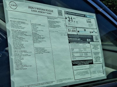 2026 Nissan Rogue 2026.5 AWD Dark Armor
