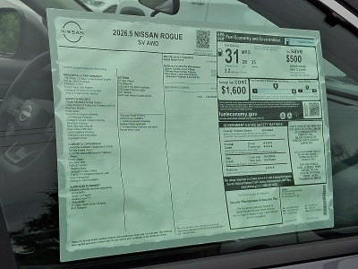 2026 Nissan Rogue SV