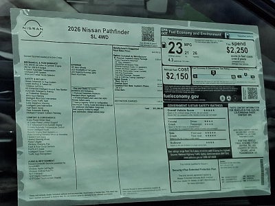 2026 Nissan Pathfinder SL
