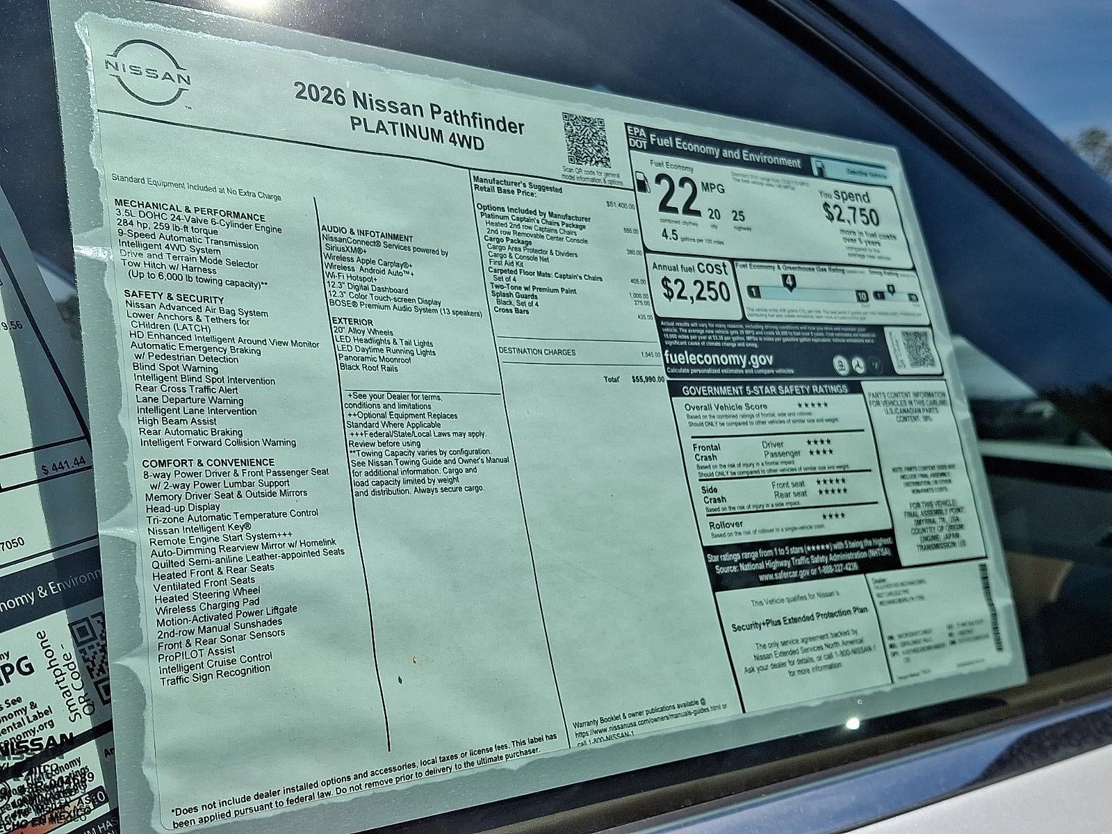 2026 Nissan Pathfinder Platinum