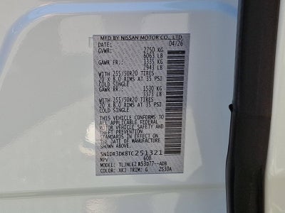 2026 Nissan Pathfinder Platinum