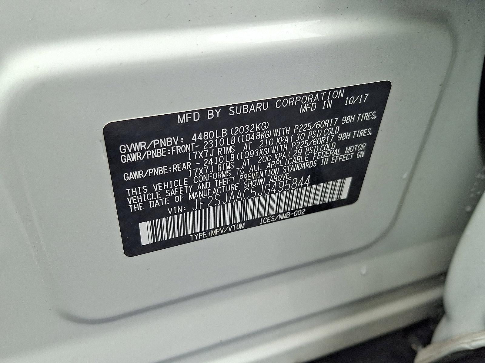 2018 Subaru Forester 2.5i Manual
